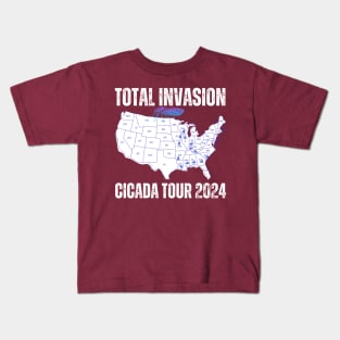 Total invasion cicada tour 2024 Kids T-Shirt